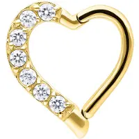 Wildcat Crystal Heart Ring - Zlata, 8,0 mm, Rechts