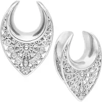 Wildcat Ear Saddles Oriental - Hopeinen metalli, 8,0 mm