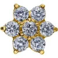 Wildcat Push Fit Crystal Flower Attachment - koristeosa - Kultainen metalli