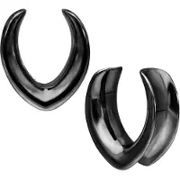 Wildcat Oval Ear Saddles<!--6400c96f18802--> - Musta metalli, 25,0 mm