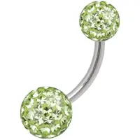 Wildcat Sealed Multi Jewelled Bananabell - 8,0 mm, Hellgrün, 6,0 mm/8,0 mm