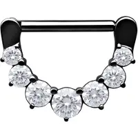 Wildcat Crystal Nipple Clicker<!--63f88ad72f075--> - 14,0 mm, Musta metalli