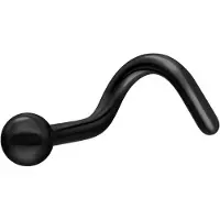 Wildcat Basic Ball Nosestud - nenäkoru - Musta metalli