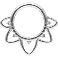 Wildcat Oriental Septum Clicker - lävistysrengas - Hopeinen metalli