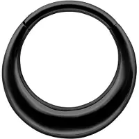 Wildcat Clicker-Lävistysrengas - Chunky Septum - Musta metalli, 8,0 mm