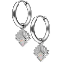 Wildcat Mini Opal Fan - korvarenkaat (pari) - Hopeinen metalli