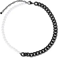Wildcat Chunky Pearl Necklace - kaulakoru - Musta metalli