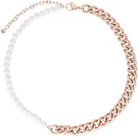 Wildcat Chunky Pearl Necklace - kaulakoru - Ruusukultainen metalli