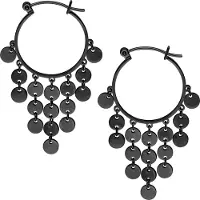 Wildcat Dangling Plate Hoops - Korvakorut - Musta metalli