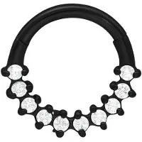 Wildcat Glamorous Septum Clicker<!--63e1feda95e0d--> - Musta metalli