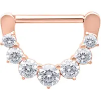 Wildcat Crystal Nipple Clicker<!--63f88ad72f075--> - 12,0 mm, Ruusukultainen metalli