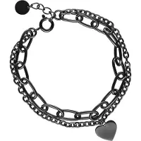 Wildcat Heart Bracelet - Rannekoru - Musta metalli