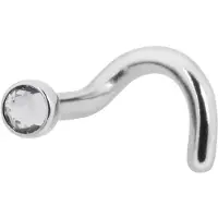Wildcat Jewelled Nosestud - nenäkoru kristallikivellä - 1,2 mm, Diamond Black