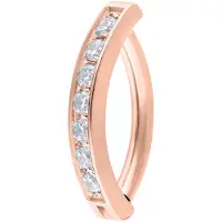 Wildcat Crystal Arch Belly Clicker - saranallinen napakoru - Ruusukultainen metalli