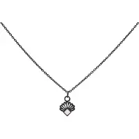 Wildcat Opal Fan Necklace - kaulakoru - Musta metalli