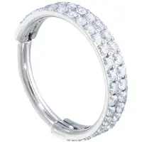 Wildcat 2 Rings Crystal Clicker<!--63fedd58a8de4--> - Hopeinen metalli, 8,0 mm