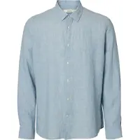 Selected Regkylian Linen Classic Pitkähihainen Kauluspaita
