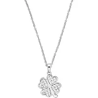 Lykken Symbols apila hopeakaulakoru zirkonia 45 cm