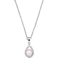 Lykken Pearls hopeinen helmikaulakoru 45 cm