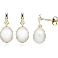 Lykken Pearls kultaiset helmikorvakorut 9mm