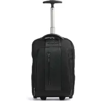 Piquadro Brief 2-pyöräinen Reppu pyörillä 40 cm Kannettavan tietokoneen taskun syvyys Musta