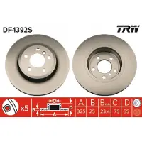 TRW Jarrulevy (1kpl) DF4392S