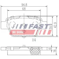 Fast Sports Nutrition BREMŽU UZLIKAS FT29115