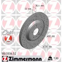 ZIMMERMANN Jarrulevy (1kpl) 100.3334.52