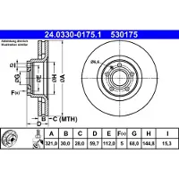 Ate Jarrulevy Power Disc 24.0330-0175.1, 1 Kappale