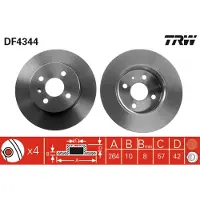 TRW Jarrulevy (1kpl) DF4344