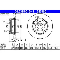 Ate Jarrulevy Power Disc 24.0325-0160.1, 1 Kappale