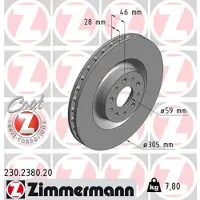 ZIMMERMANN Jarrulevy (1kpl) 230.2380.20
