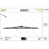 Valeo Pyyhkijänsulka Optiblade 628651, 650mm, Edessä, 1 Kappale