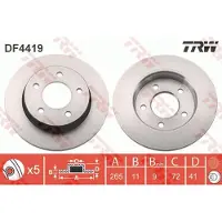 TRW Jarrulevy (1kpl) DF4419