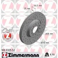 ZIMMERMANN Jarrulevy (1kpl) 100.3325.52