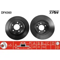 TRW Jarrulevy (1kpl) DF4360
