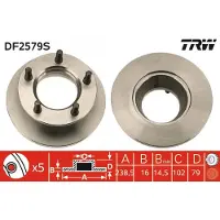 TRW Jarrulevy (1kpl) DF2579S