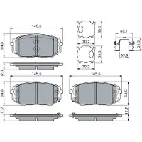 Bosch Jarrupalasarja (4kpl), levyjarru 0 986 460 164