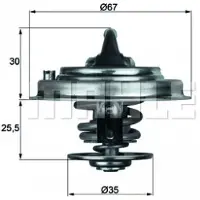MAHLE ORIGINAL Termostaatti, jäähdytysneste TX 34 87D