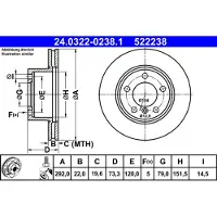 Ate Jarrulevy Power Disc 24.0322-0238.1, 1 Kappale