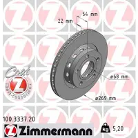 ZIMMERMANN Jarrulevy (1kpl) 100.3337.20