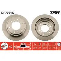 TRW Jarrulevy (1kpl) DF7061S