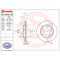 Brembo Jarrulevy 09.5640.30, edessä, tuuletettu , 1 Kappale