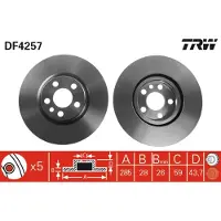 TRW Jarrulevy (1kpl) DF4257