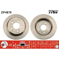 TRW Jarrulevy (1kpl) DF4878