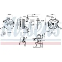 Nissens Kompressori, ilmastointilaite 890667