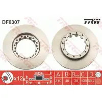 TRW Jarrulevy (1kpl) DF6307S