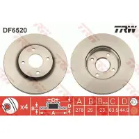 TRW Jarrulevy (1kpl) DF6520