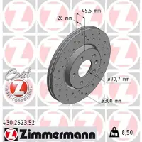 ZIMMERMANN Jarrulevy (1kpl) 430.2623.52