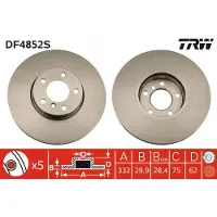 TRW Jarrulevy (1kpl) DF4852S